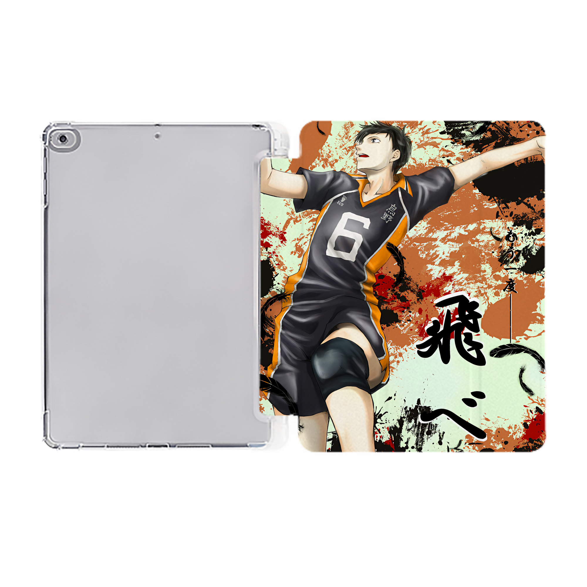 （画像用） ハイキュー!! Haikyu!! IPad ケース ペン収納付き 三つ折りスタンド PUレザー×シリコン 対応機種9.5/10.5/10.9インチ